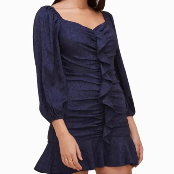 Astr | Dresses | Astr The Label Sweetheart Cinched Rufflefront Mini Dress Navy Blue Size Small | Poshmark Astr | Dresses | Astr The Label Sweetheart Cinched Rufflefront Mini Dress Navy Blue Size Small | Poshmark